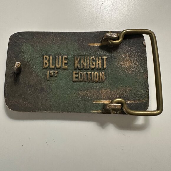 VTG 80’s USAF AWACS Sentry E-3A BLUE KNIGHT 1st Edition Brass Belt Buckle - Picture 2 of 3